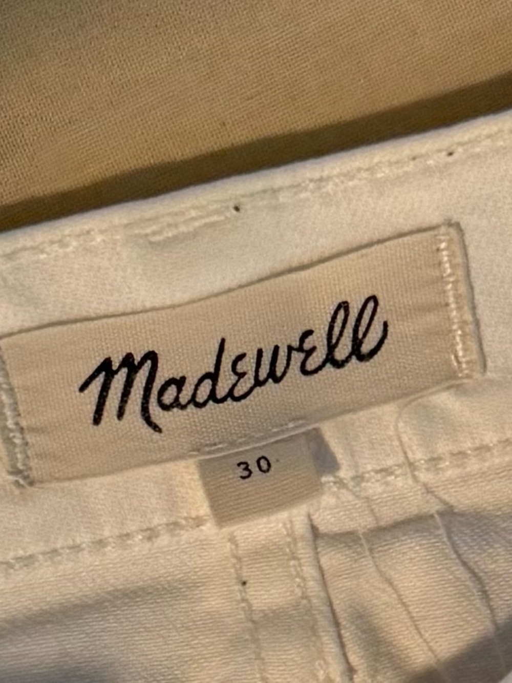 Madewell White Button Front Denim Mini Skirt - Sz 30 - Picture 6 of 6